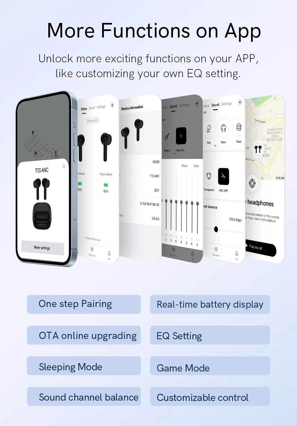 High-Quality ANC Bluetooth 5.3 Earbuds for iPhone –  Headphones with 4 Mics, ENC Noise Reduction, Calling for Music & Work