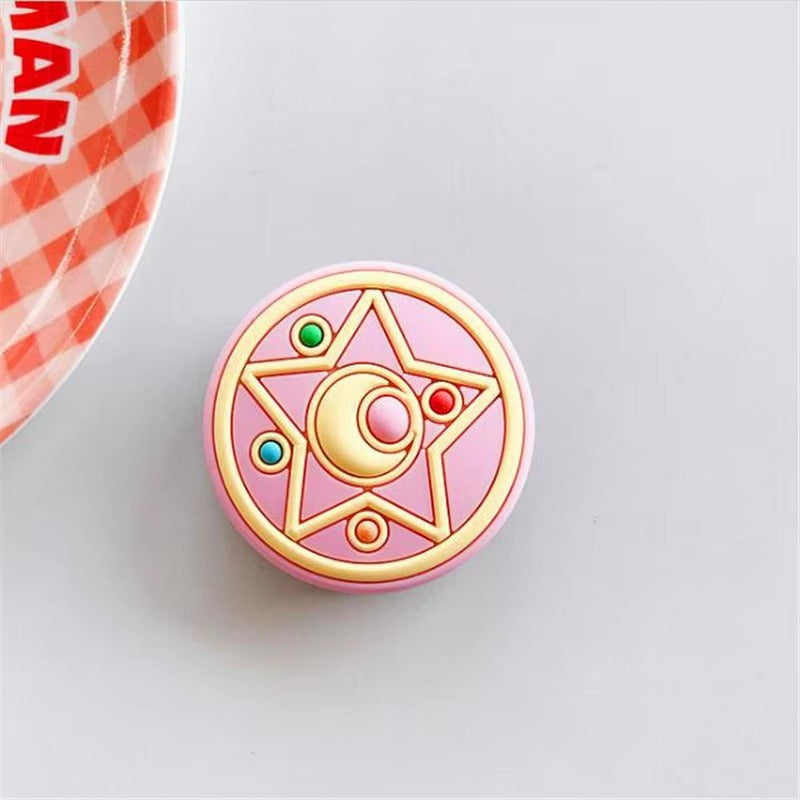 Cute Cartoon Mouse Phone Ring Holder – Rotatable Silicone Finger Grip Stand for Smartphones, Foldable Socket Kickstand, Universal Lazy Bracket Mount