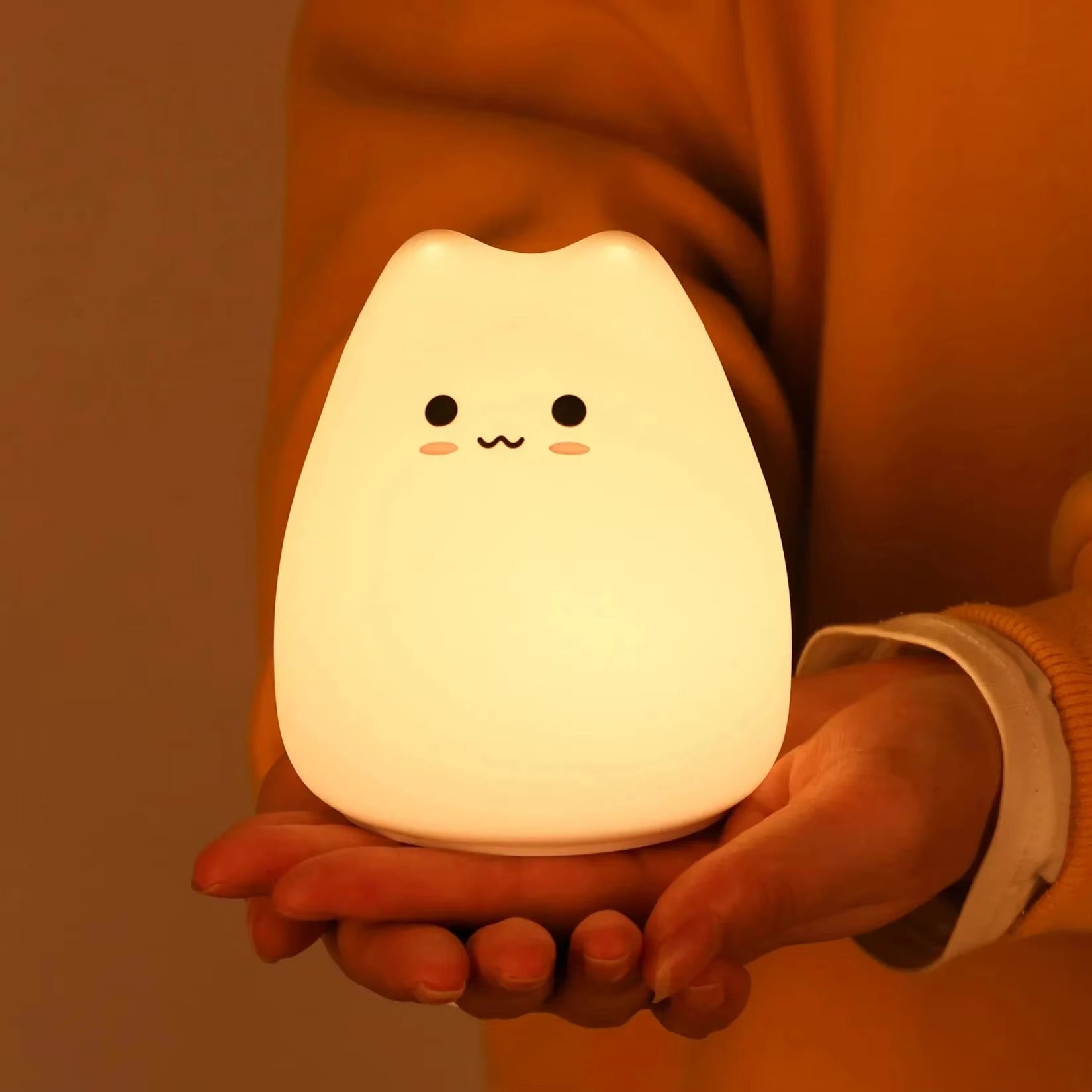 Premium Cute Animal LED Night Light – Touch Sensor, USB Rechargeable Silicone Lamp, 3 Brightness Levels, 30-Min Timer, Bedside Kids Room Decor, Portable & Soft Glow