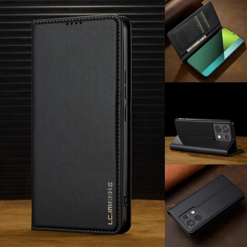 Luxury Apple iPhone Case, MagSafe Compatible, Camera Lens and Screen Protection, Ultra Thin, Shockproof, Magnetic, Full All Around Protection, Leather Flip Magnetic Cover