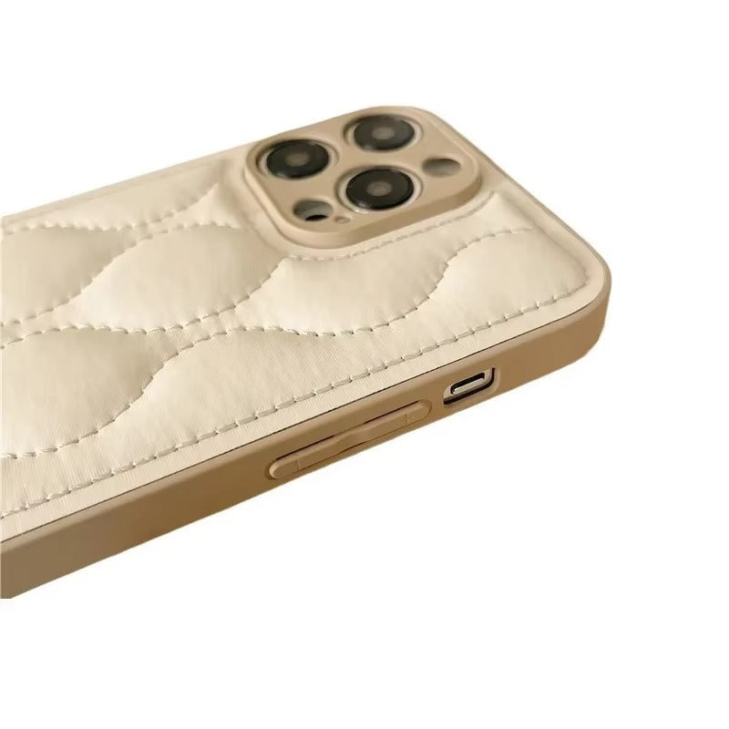 Luxury 3D Texture Apple iPhone Case, MagSafe Compatible, Ultra Thin Magnetic with Solid Color Silicone Bumper and Wavy Design