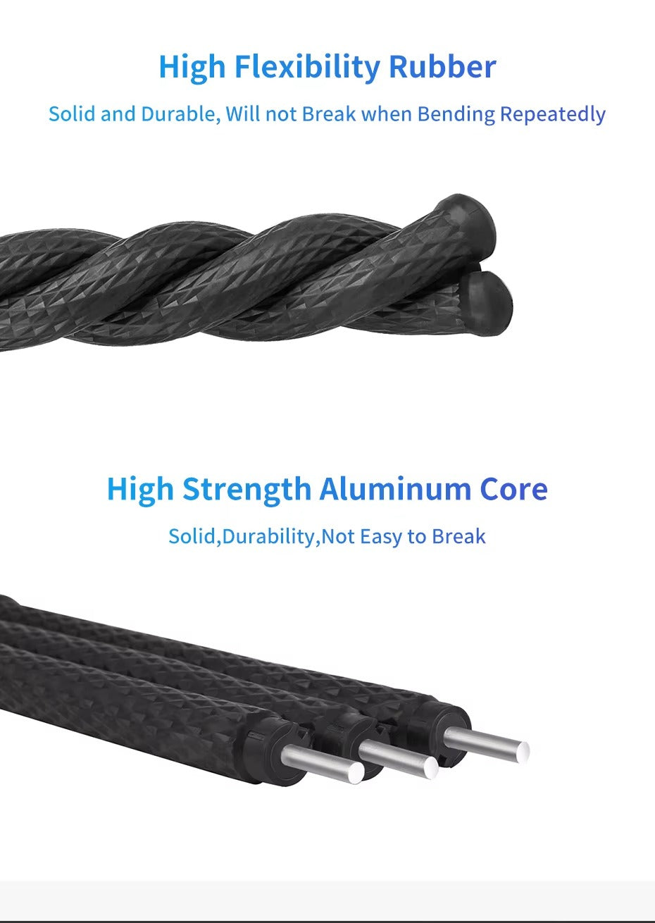 Robust, Flexible Octopus Tripod with Ball Head – Extendable 1/4'' Screw, Cold Shoe, Phone Clip for Camera, and Apple iPhone