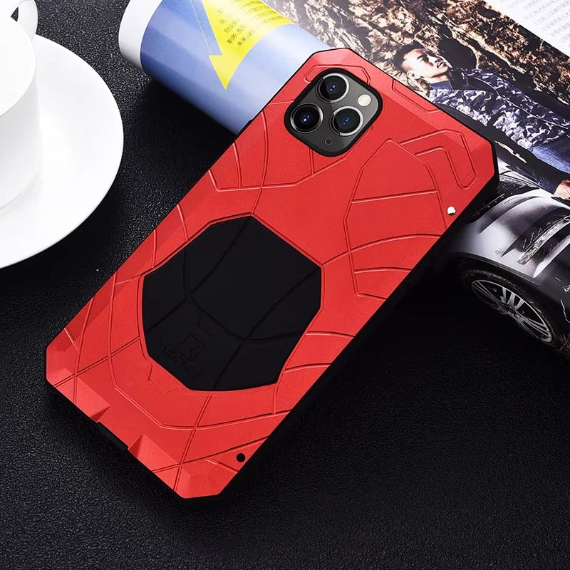 Luxury Apple iPhone Case, MagSafe Compatible, Camera Lens & Screen Protection, Ultra Thin, Shockproof, Magnetic Full All Around Cover – Aluminum Metal & Silicone Case with Dirt-Resistant Shockproof Design