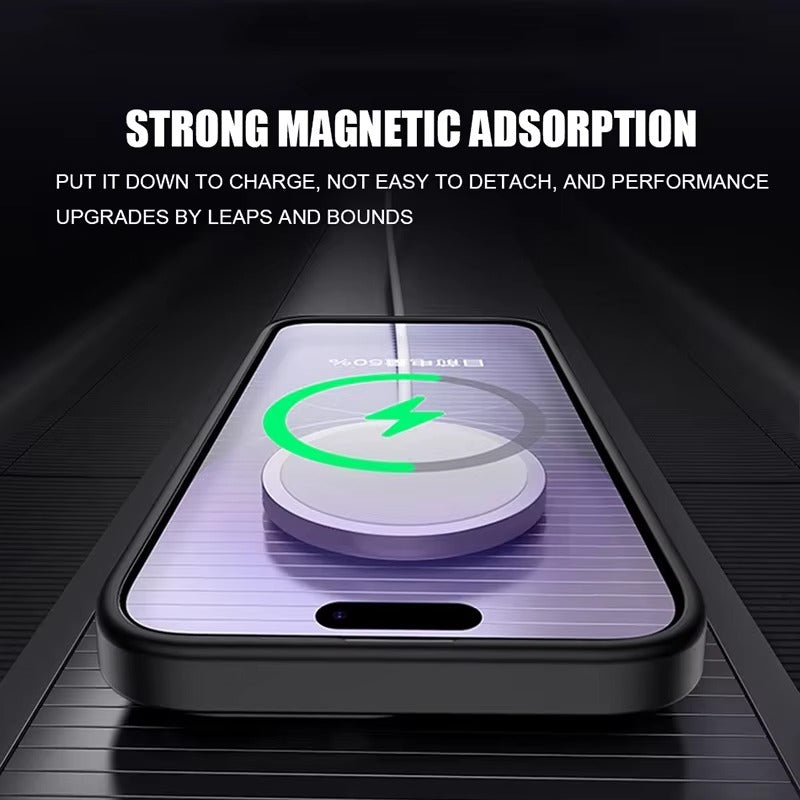 Luxury Apple iPhone Case Camera Lens & Screen Protection, Ultra Thin Shockproof Magnetic Full All Around Protection Cover 