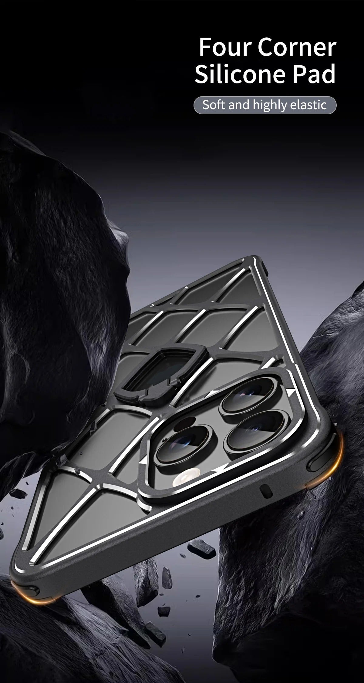 Luxury Apple iPhone Case, MagSafe Compatible, Camera Lens & Screen Protection, Ultra Thin, Shockproof, Magnetic Full All Around Cover – Ultra-Light Metal Bracket Case with Heat Dissipation & Shockproof Design