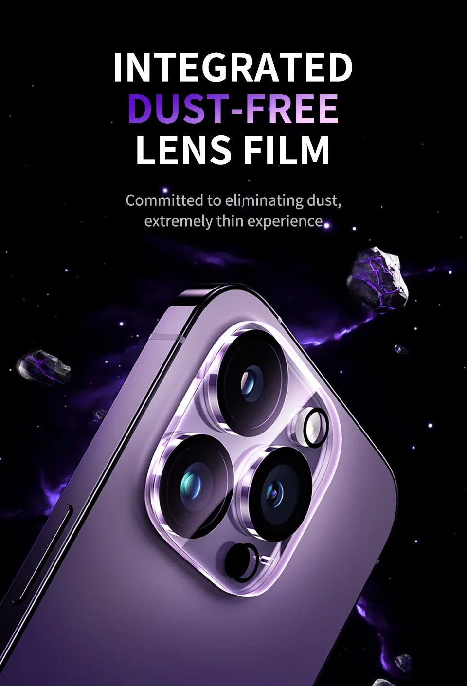 Ultra Thin Camera Lens Protector for iPhone – 4PCS Full Coverage Tempered Glass, Anti-Scratch, Dust-Free, Anti-Fingerprint, HD Clarity, Strong Adhesion
