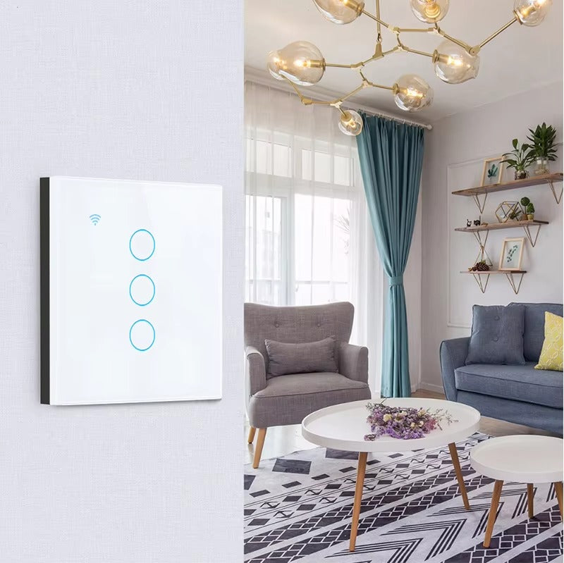 High Quality Smart WiFi Light Switch for iPhone, No Neutral Wire Required, Touch Sensor Wall Switch with App Control 