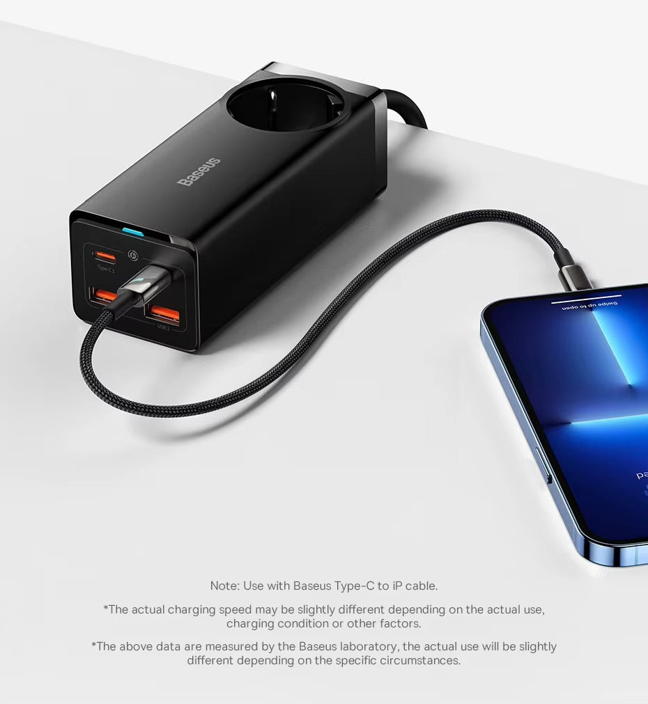 Premium, GaN3 Pro USB Charger Power Strip – Desktop Charging Station with Type-C, PD, QC 4.0, QC 3.0 Fast Charging