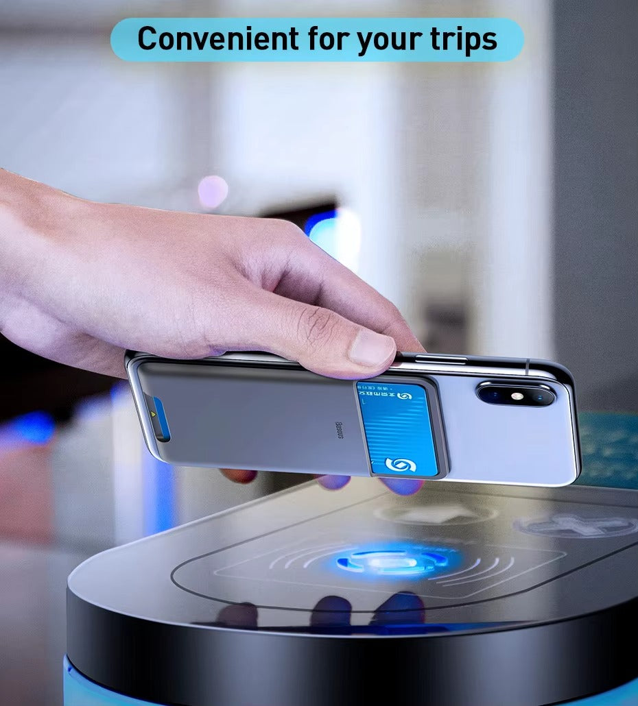 High Quality Silicone Phone Card Holder – Slim, Adhesive Back Cover with ID Slot, Wallet Sticker Case for Apple iPhone