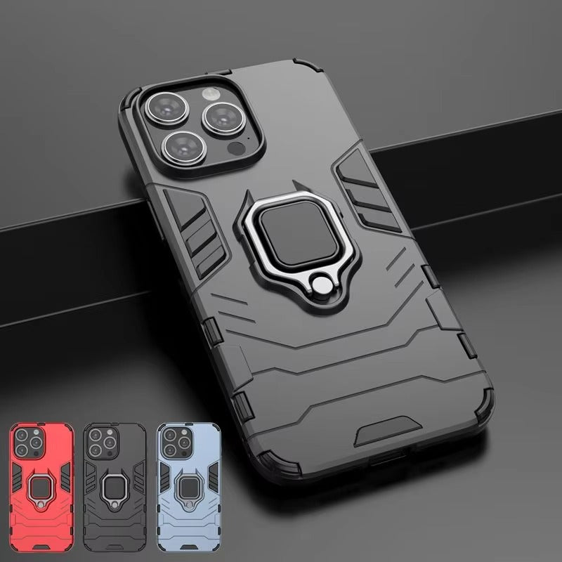 Robust Apple iPhone Case, MagSafe Compatible, Camera Lens and Screen Protection, Ultra Thin, Shockproof, Magnetic, Full All Around Protection, Armor Ring Stand Cover