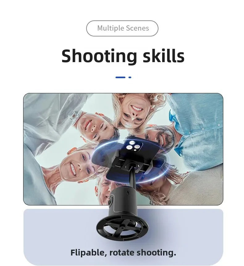 High Quality AI Face Tracking Phone Tripod Stand – 360° Rotation, No App Needed, Auto Follow, Stabilizer, Smart Camera Holder for Vlog & Live