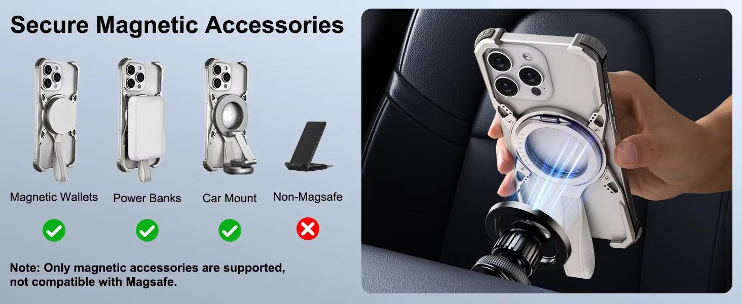 Premium Apple iPhone Case Camera Lens & Screen Protection, Ultra Thin Shockproof Magnetic Full All Around Protection Cover 