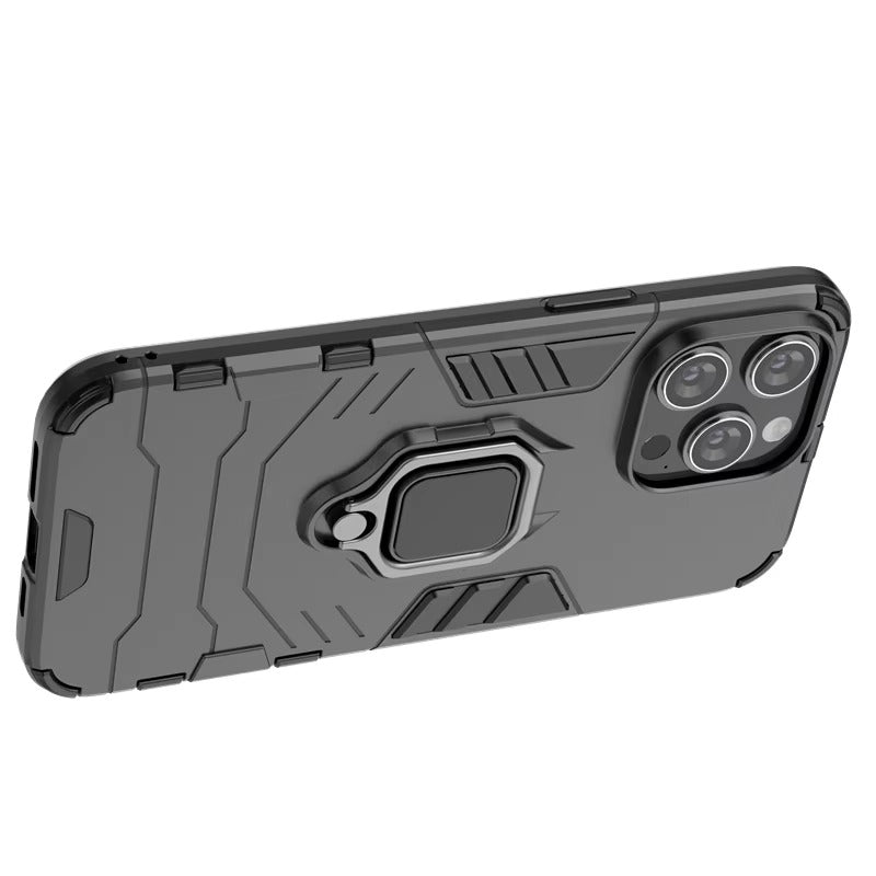 Robust Apple iPhone Case, MagSafe Compatible, Camera Lens and Screen Protection, Ultra Thin, Shockproof, Magnetic, Full All Around Protection, Armor Ring Stand Cover