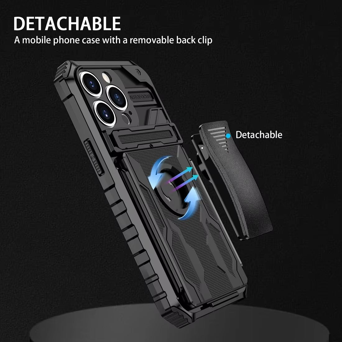 Robust Apple iPhone Case, MagSafe Compatible, Camera Lens & Screen Protection, Ultra Thin, Shockproof, Magnetic Full All Around Cover – Heavy Duty Tough Armor Case with Kickstand & Belt Clip for Rugged Use