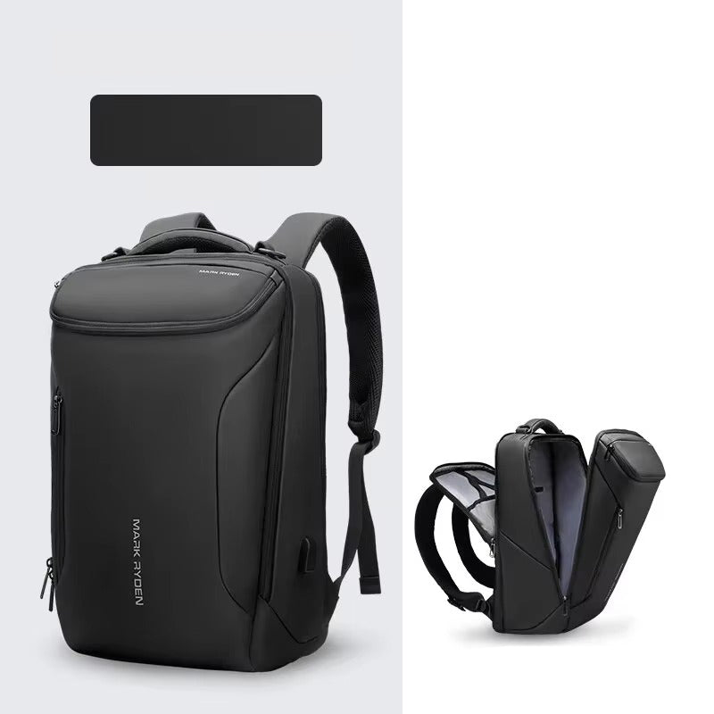 High Quality Waterproof Laptop Backpack for Men, USB Charging Travel Bag, Business Tech Rucksack Fits 17" MacBook 