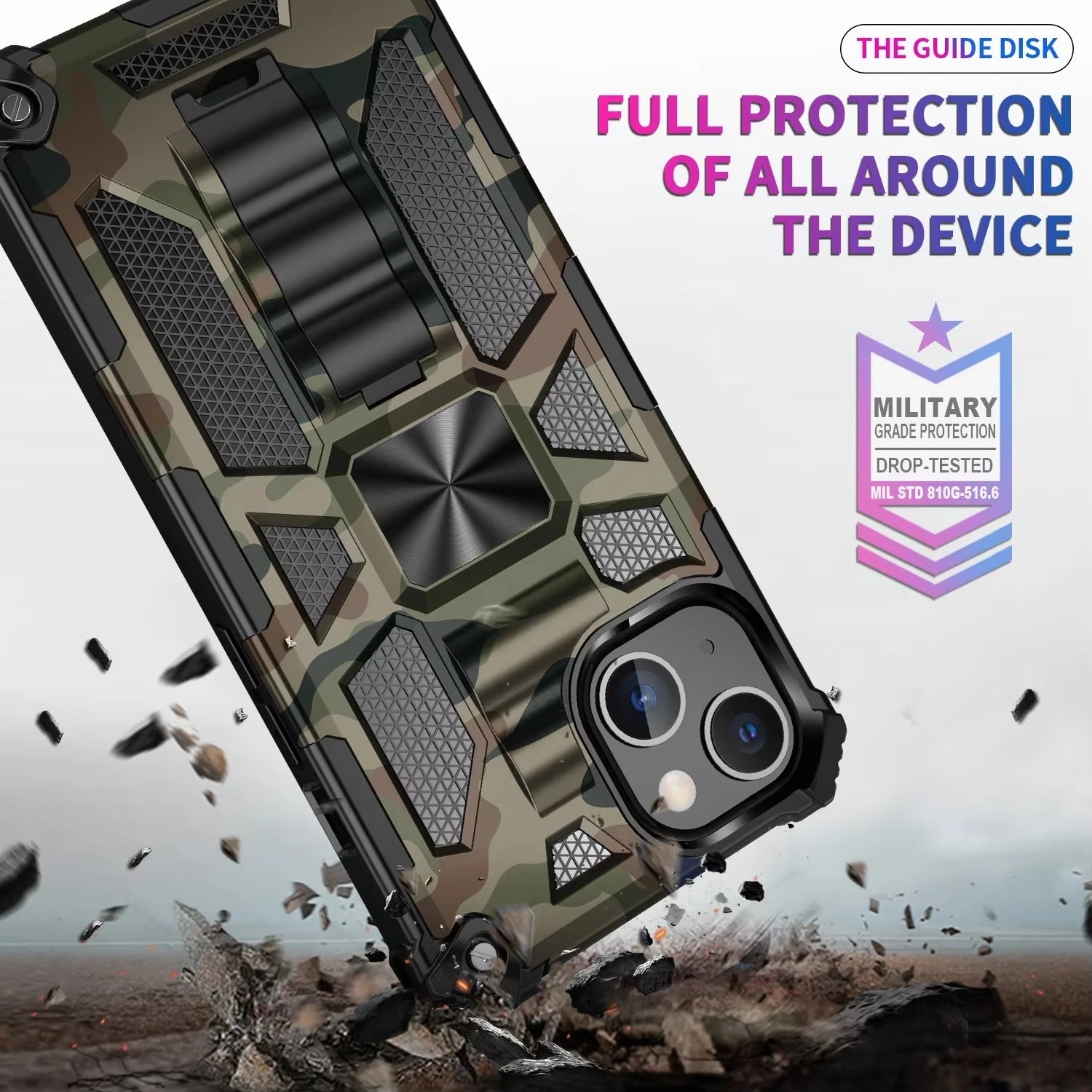 Robust Apple iPhone Case, MagSafe Compatible, Camera Lens Protection, Screen Protection, Ultra Thin, Shockproof Hybrid 