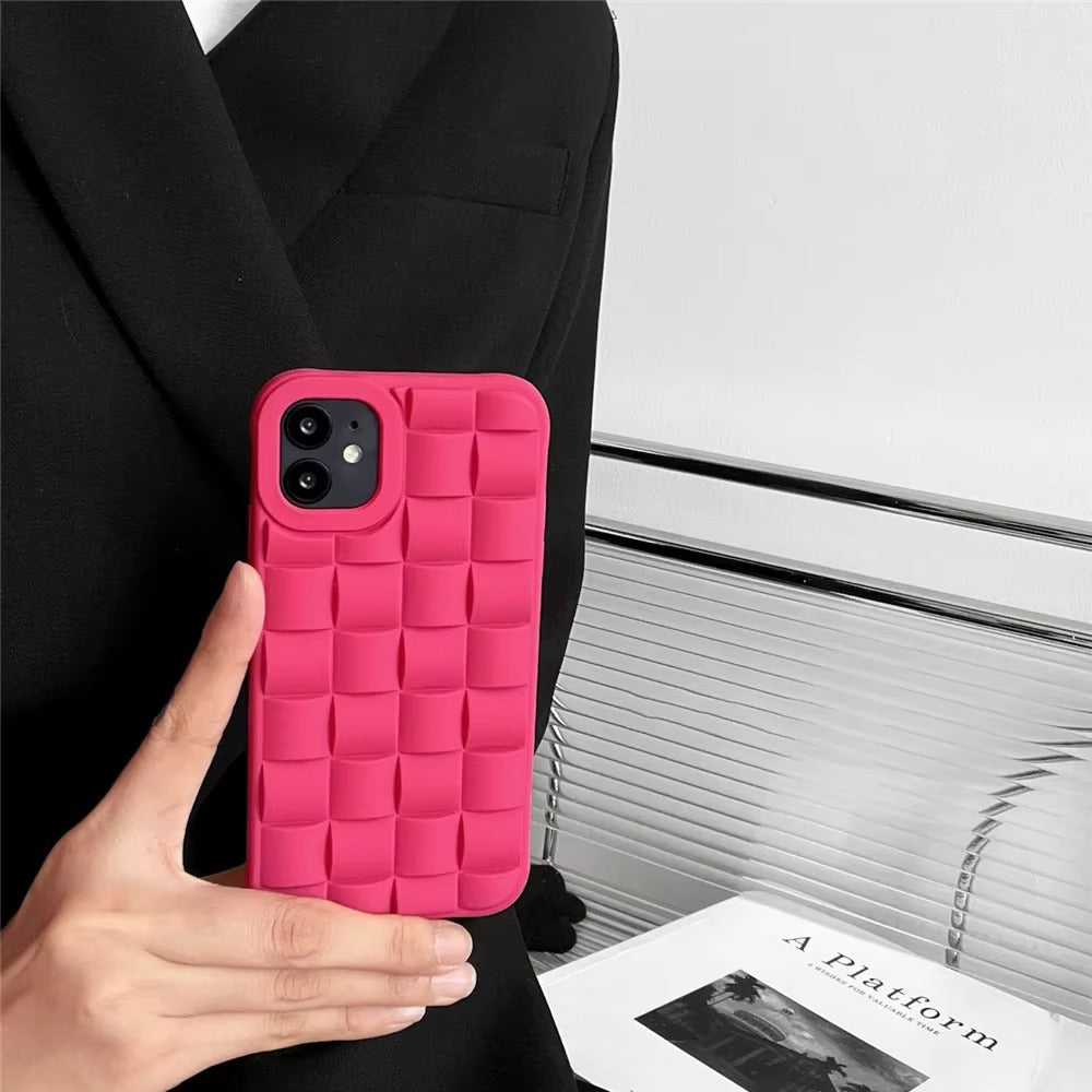 Premium Apple iPhone Case, MagSafe Compatible, Camera Lens & Screen Protection, Ultra Thin, Shockproof, Magnetic Full All Around Cover – 3D Weave Soft Liquid Silicone Case with Shockproof Back Shell Design