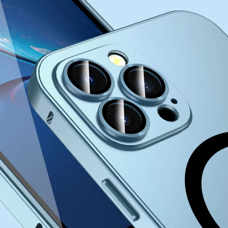 Luxury Apple iPhone Case, MagSafe Compatible, Camera Lens & Screen Protection, Ultra Thin, Shockproof, Magnetic Full All Around Cover – Metal Frame Case with Aluminum PC Back Panel for Sleek Durable Protection