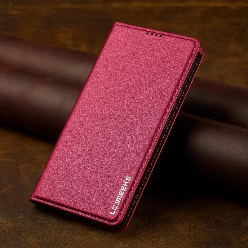 Luxury Apple iPhone Case, MagSafe Compatible, Camera Lens and Screen Protection, Ultra Thin, Shockproof, Magnetic, Full All Around Protection, Leather Flip Magnetic Cover