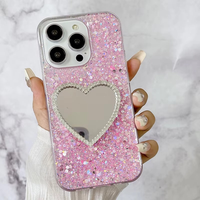 Luxury Apple iPhone Case, MagSafe Compatible, Camera Lens and Screen Protection, Ultra Thin, Shockproof, Magnetic, Full All Around Protection, Glitter Mirror Soft Cover