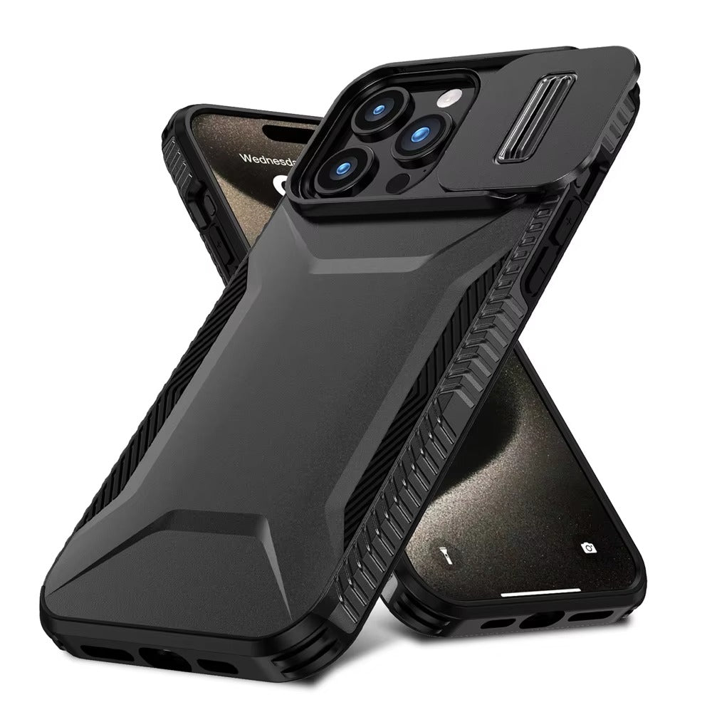 Robust Apple iPhone Case MagSafe Compatible, Camera Lens & Screen Protection, Cover with Slide Lens Armor Shell