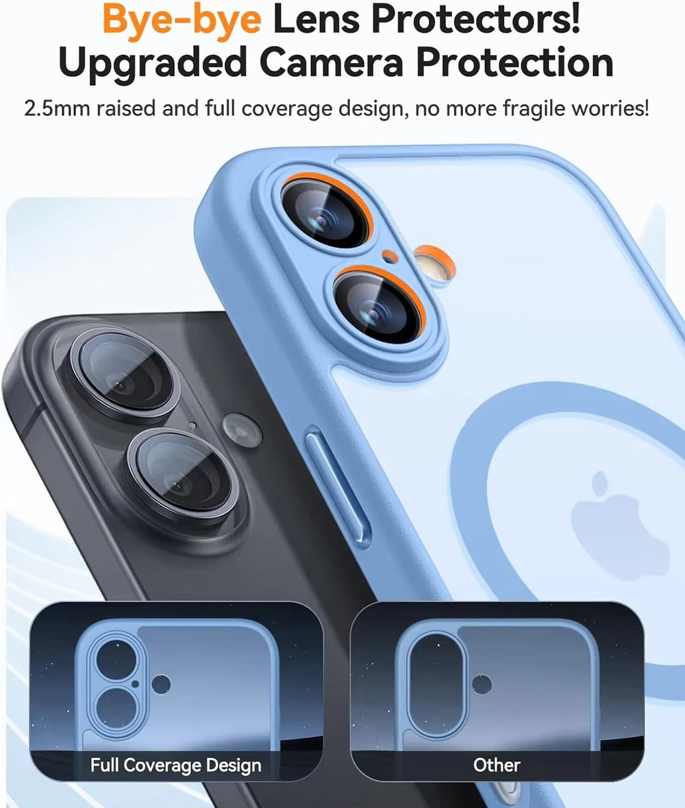 Luxury Apple iPhone Case Camera Lens & Screen Protection, Ultra Thin Shockproof Magnetic Full All Around Protection Cover