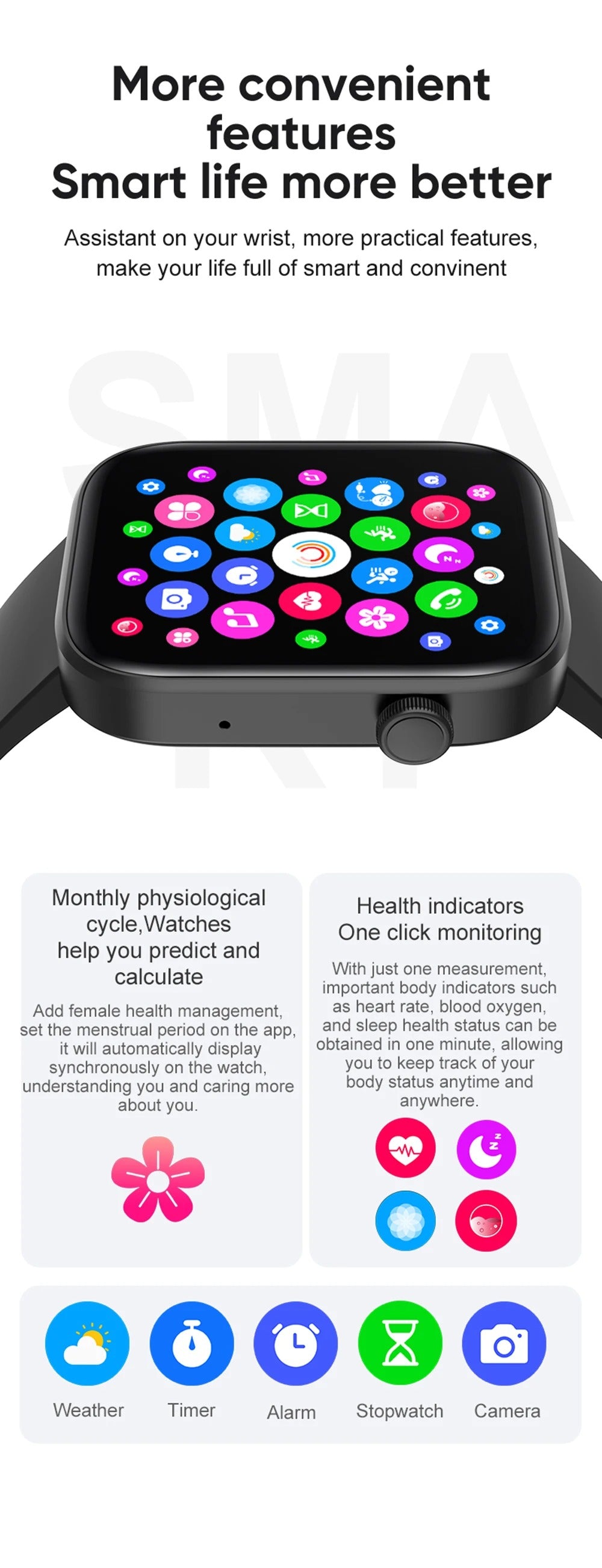 Luxury Bluetooth Calling Smartwatch – 1.9" HD Display, Health Monitor, IP68 Waterproof, Heart Rate & SpO2 Tracker, Fitness Watch with Voice Assistant