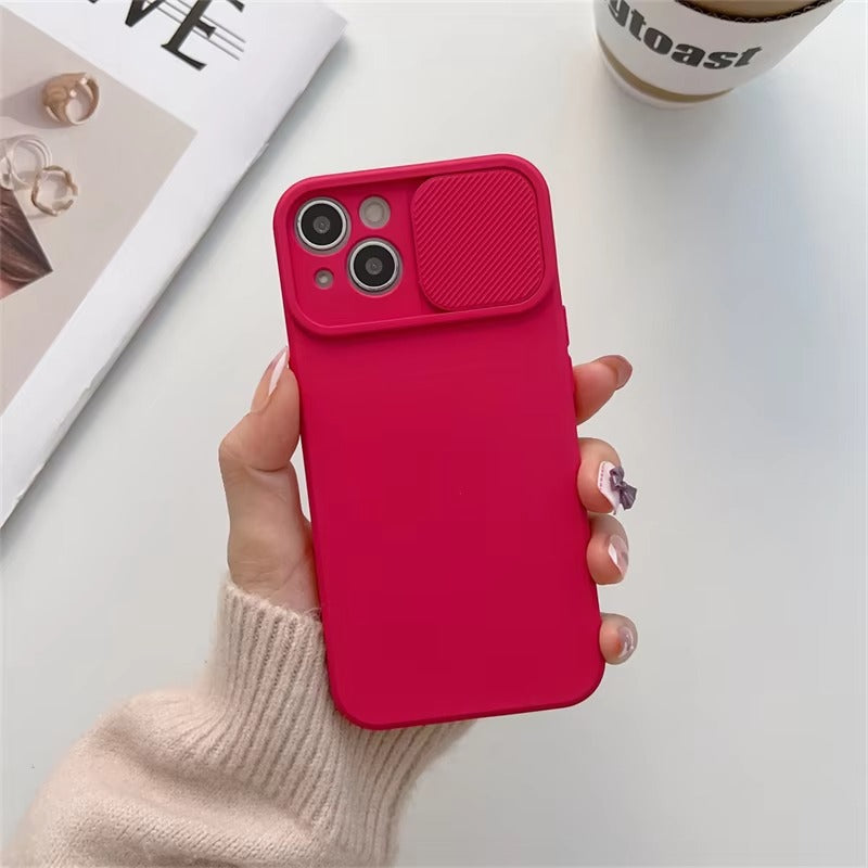 High Quality Apple iPhone Case Ultra Thin Shockproof Magnetic Full All Around Protection Cover with Sliding Camera Armor Back