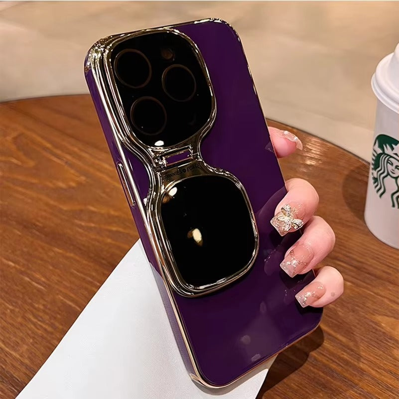 Premium Apple iPhone Case, MagSafe Compatible, Camera Lens and Screen Protection, Ultra Thin, Shockproof, Magnetic, Full All Around Protection, Fold Lens Stand Holder Cover