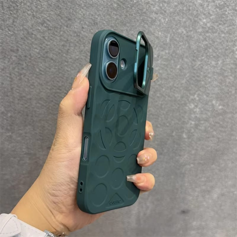 Premium Apple iPhone Case, MagSafe Compatible, Camera Lens & Screen Protection, Ultra Thin, Shockproof, Magnetic Full All Around Cover – Foldable Camera Stand Case with Wrist Strap & Magnetic Bracket