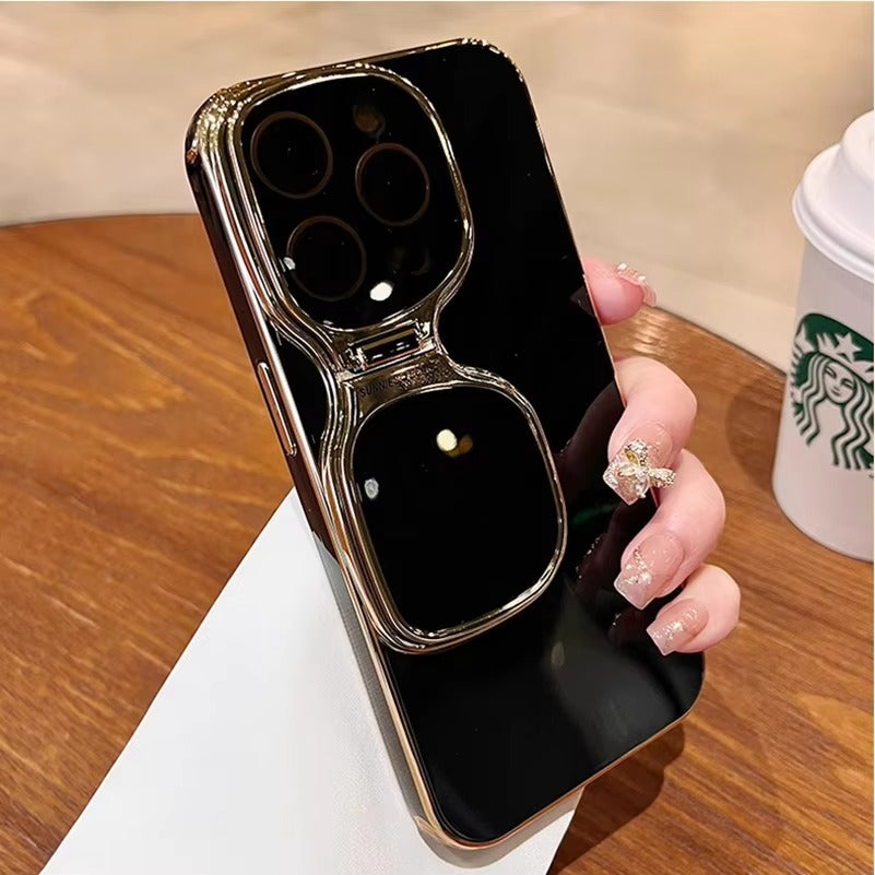 Premium Apple iPhone Case, MagSafe Compatible, Camera Lens and Screen Protection, Ultra Thin, Shockproof, Magnetic, Full All Around Protection, Fold Lens Stand Holder Cover