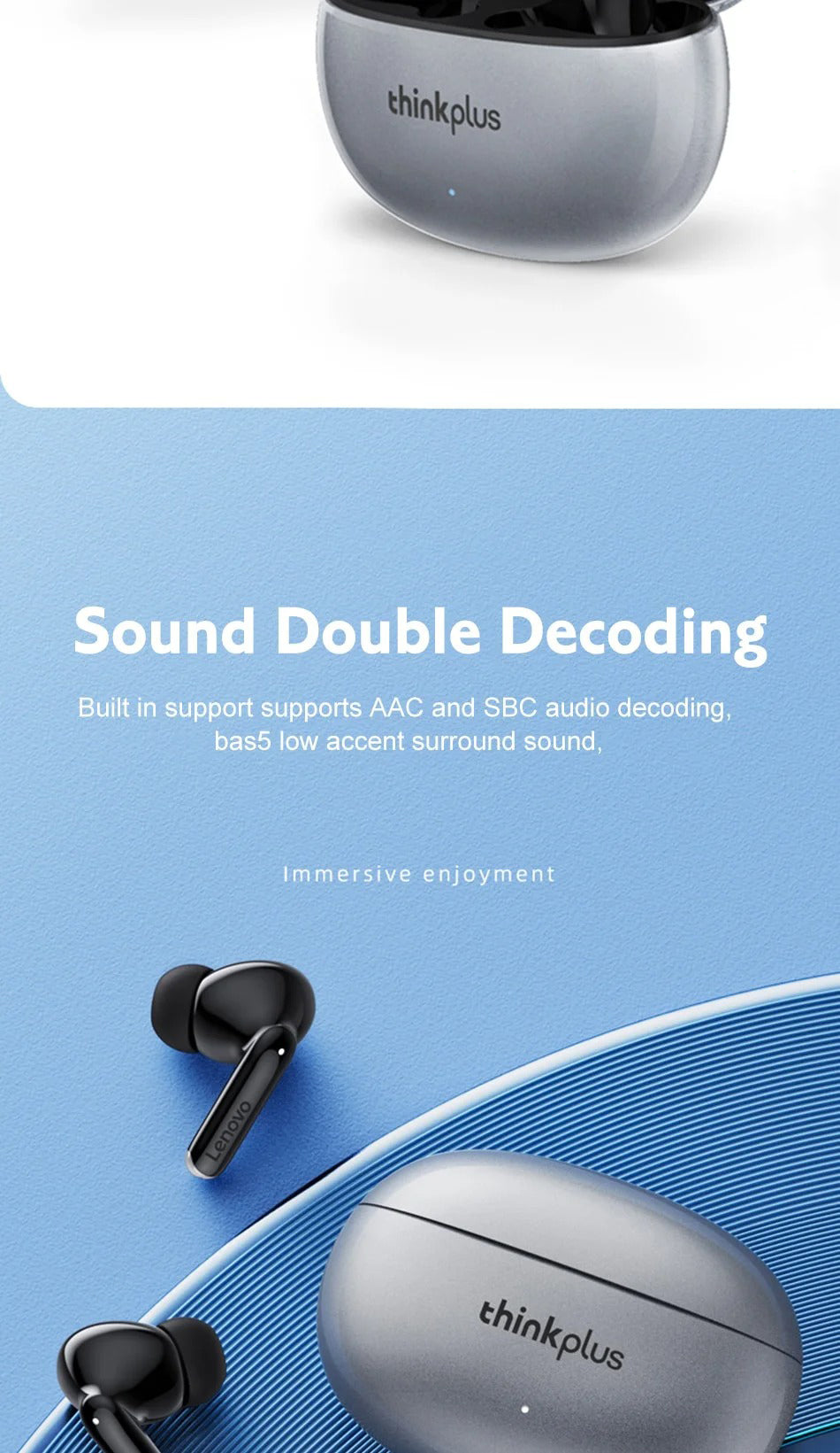 High Quality Bluetooth 5.3 Wireless Earbuds for iPhone – Binaural Sport Headphones with Secure Fit, Clear Mic