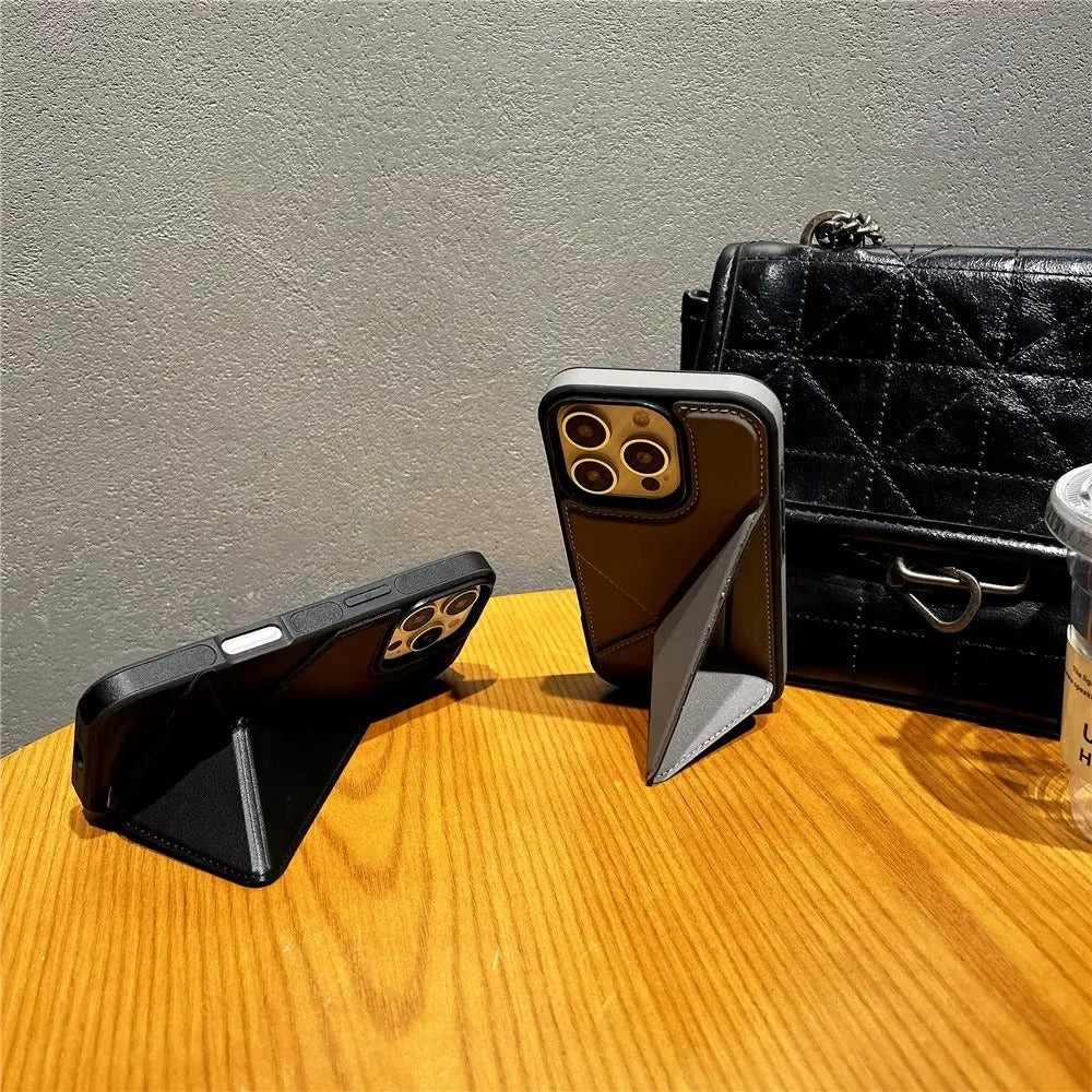 Luxury Apple iPhone Case, MagSafe Compatible, Camera Lens and Screen Protection, Ultra Thin, Shockproof, Magnetic, Full All Around Protection, Flip Leather Wallet Cover