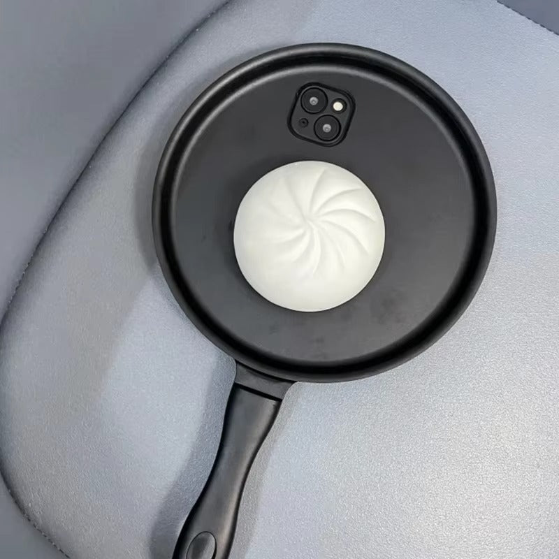 Premium Apple iPhone Case, MagSafe Compatible, Camera Lens and Screen Protection, Ultra Thin, Shockproof, Magnetic, Full All Around Protection, 3D Cartoon Pan Egg Cover