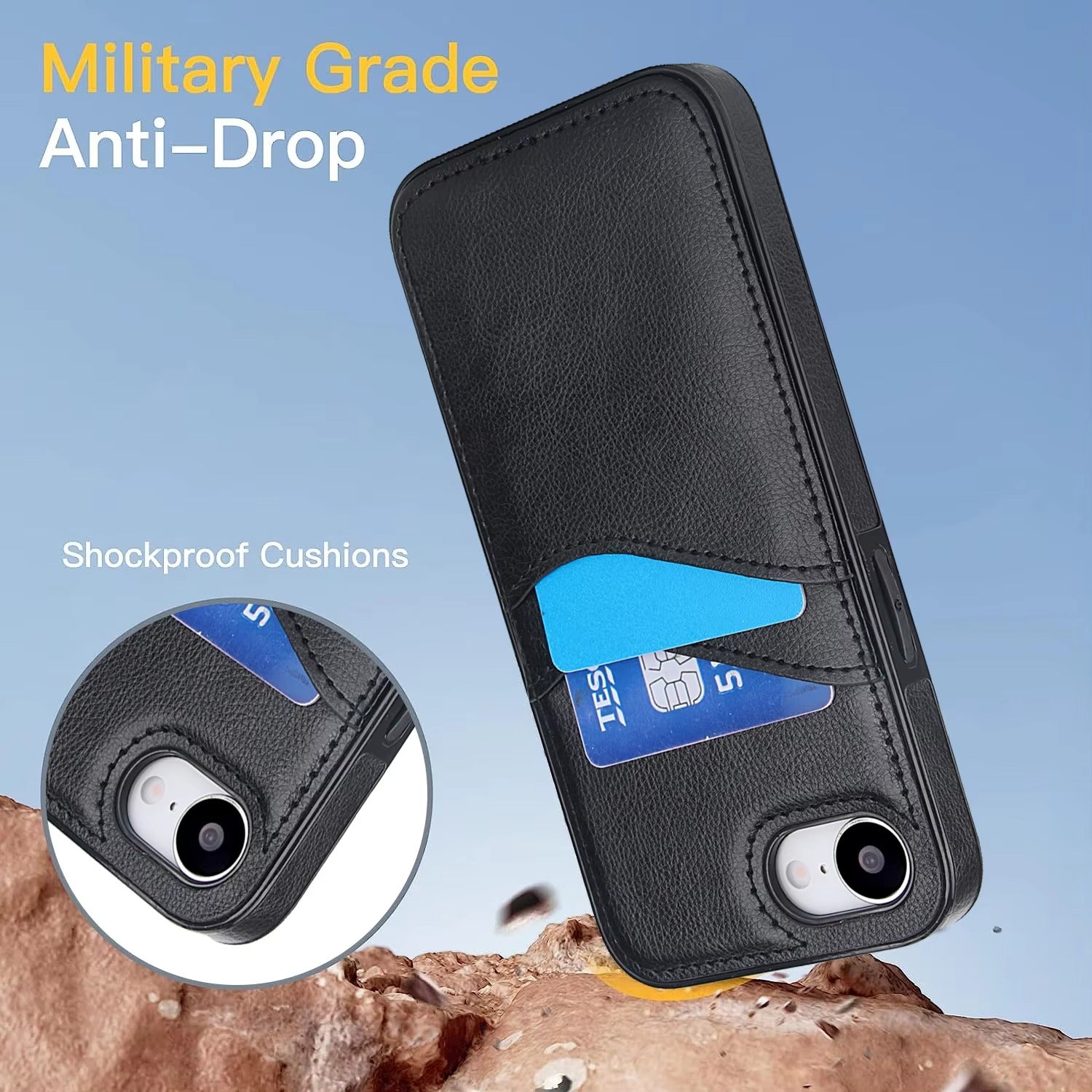 Premium Apple iPhone Case, MagSafe Compatible, Camera Lens and Screen Protection, Ultra Thin, Shockproof, Magnetic, Full All Around Protection, Leather Card Wallet Cover