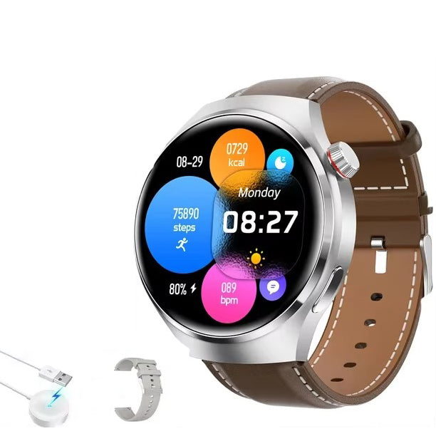 Premium AMOLED GPS Smart Watch – 1.46" HD Display, Bluetooth Calling, Fitness Tracker, IP68 Waterproof, Heart Rate & Sleep Monitor, NFC, Wireless Charging