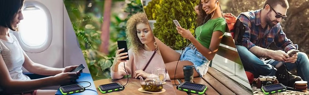 Robust 80000mAh Solar Power Bank – Portable Waterproof Charger with Dual USB, Strong LED Flashlight, Digital Display, Compass & Outdoor Emergency Features