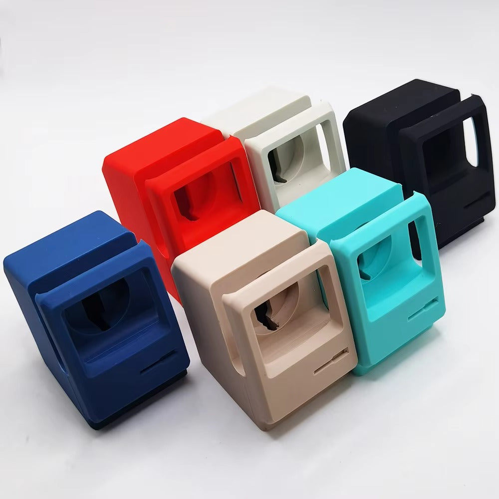 Premium Retro Charging Stand for Smartwatch – Desktop Silicone Dock Holder with Cable Slot, Nightstand Mode Compatible 