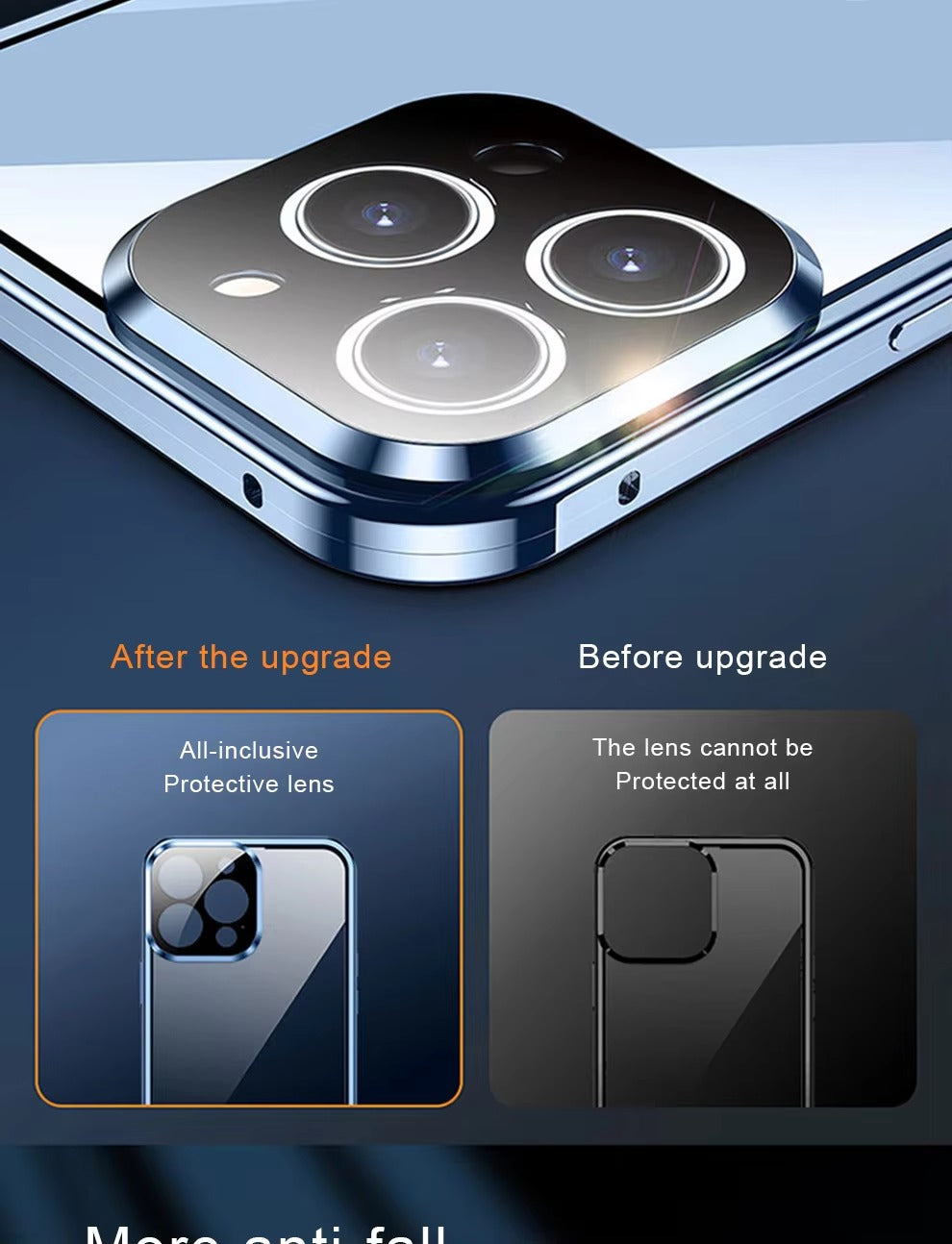 Luxury Apple iPhone Case Compatible, Camera Lens & Screen Protection, Ultra Thin Magnetic Full All Around Protection Cover 