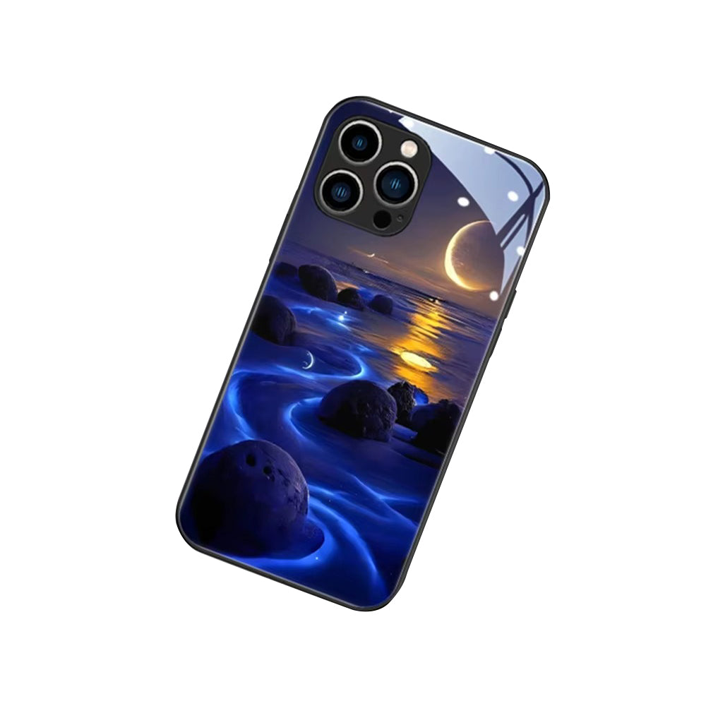 Premium Apple iPhone Case, MagSafe Compatible, Camera Lens and Screen Protection, Ultra Thin, Shockproof, Magnetic, Full All Around Protection, LED Mount Fuji Glass Cover