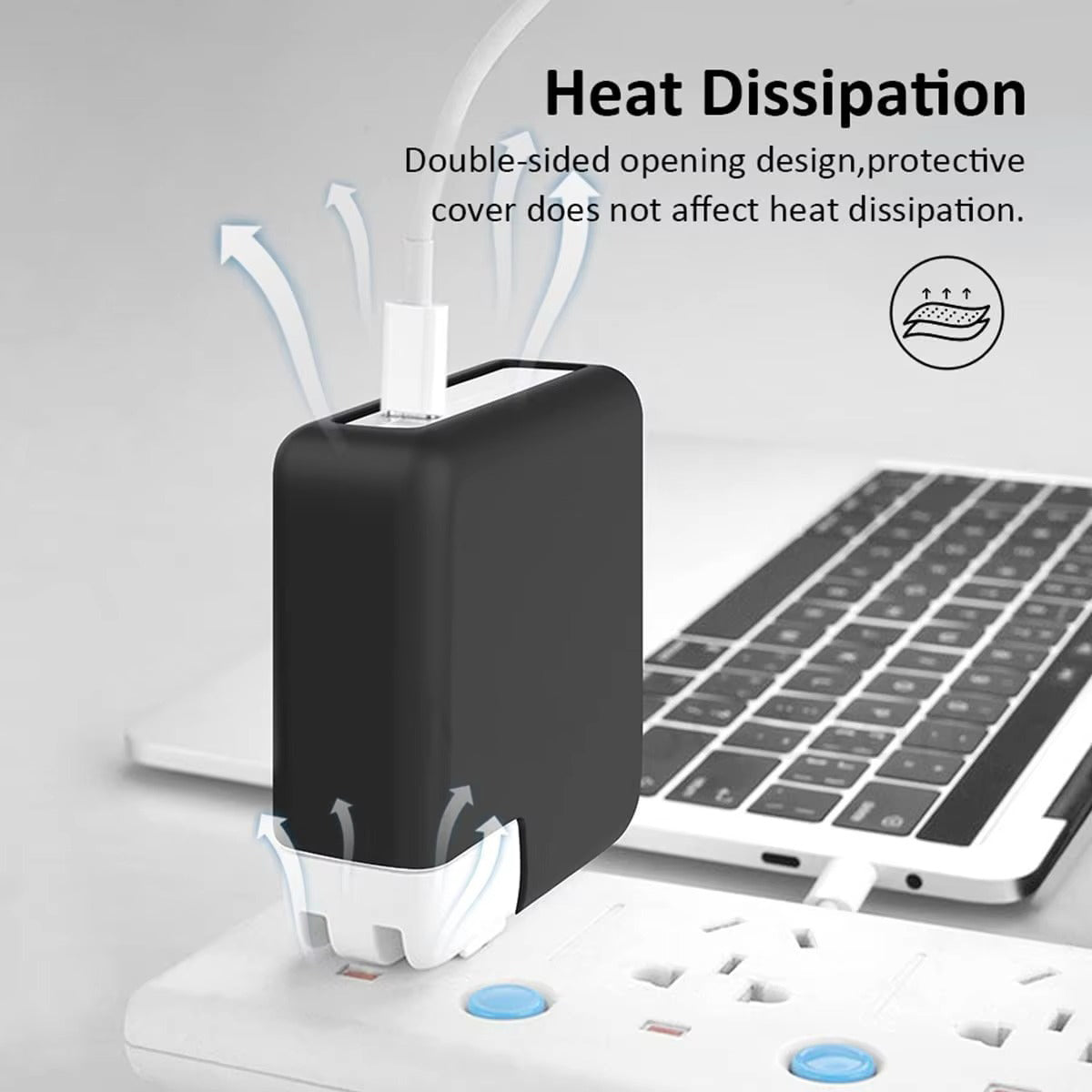 Premium Silicone Charger Case for MacBook Power Adapter – Soft Protective Cover for 140W, 96W, 87W, 85W, 67W, 61W, 60W, 45W, 35W, 30W, 29W USB-C Bricks