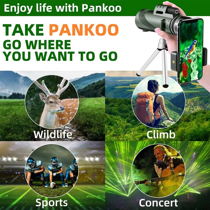 High Quality Portable Zoom HD Telescope – Foldable 5000M Long-Range Mini Monocular for Hunting, Sports, Camping