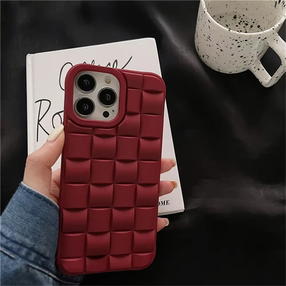 Premium Apple iPhone Case, MagSafe Compatible, Camera Lens & Screen Protection, Ultra Thin, Shockproof, Magnetic Full All Around Cover – 3D Weave Soft Liquid Silicone Case with Shockproof Back Shell Design