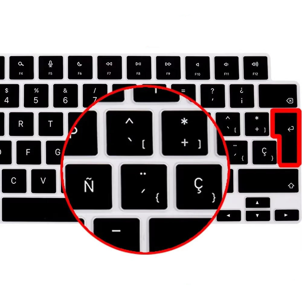 Premium Keyboard Cover for MacBook Air and Pro – Soft Touch Silicone Skin for 12, 13, 13.6, 15, 16 Inch Laptops, Compatible with UK/US Layout, M2/M3 Chip