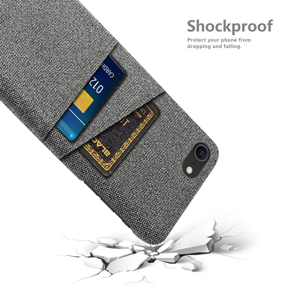 Premium Apple iPhone Case, MagSafe Compatible, Camera Lens and Screen Protection, Ultra Thin, Shockproof, Magnetic, Full All Around Protection, Dual Card Fabric Cover