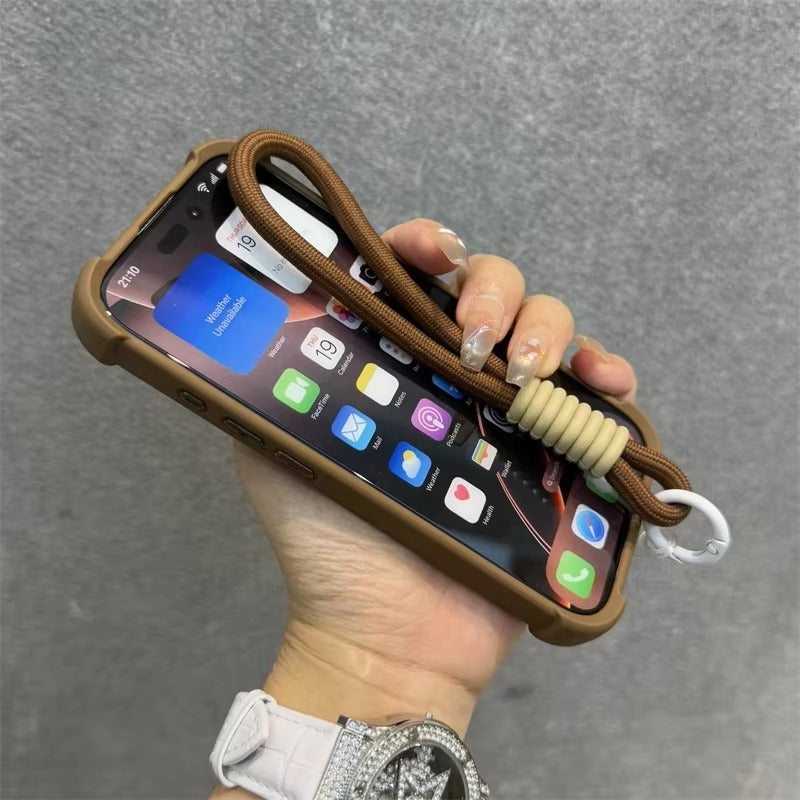 Premium Apple iPhone Case, MagSafe Compatible, Camera Lens & Screen Protection, Ultra Thin, Shockproof, Magnetic Full All Around Cover – 360° Rotating Stand Case with Airbag Corners & Wrist Strap