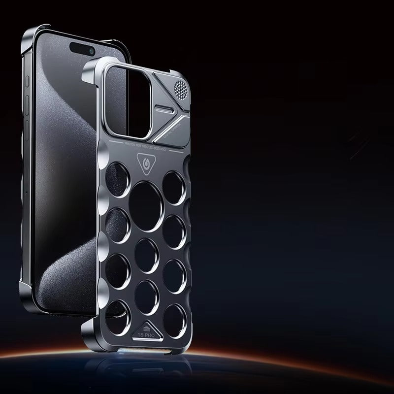 Luxury Apple iPhone Case, MagSafe Compatible, Camera Lens & Screen Protection, Ultra Thin, Shockproof, Magnetic Full All Around Cover – Aluminum Alloy Frameless Case with Heat Dissipation & Metal Lens Protection