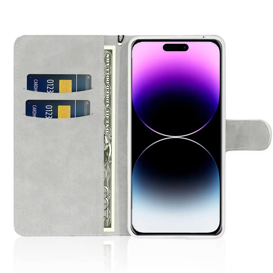 Luxury Apple iPhone Case, MagSafe Compatible, Camera Lens and Screen Protection, Ultra Thin, Shockproof, Magnetic, Full All Around Protection, Glitter Wallet Strap Cover