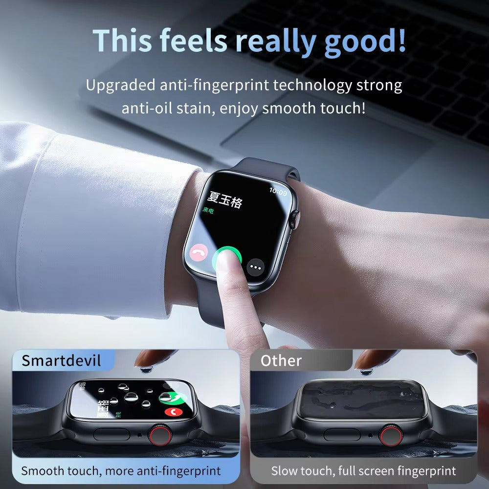 Premium 2-Pack Apple Watch Screen Protector – HD Full Adhesive  Scratch-Resistant Display Guard for 40mm to 45mm Smartwatch