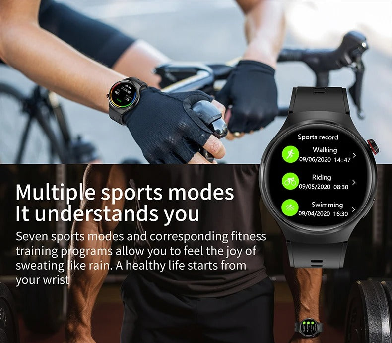 Premium AMOLED GPS Smart Watch – 1.46" HD Display, Bluetooth Calling, Fitness Tracker, IP68 Waterproof, Heart Rate & Sleep Monitor, NFC, Wireless Charging